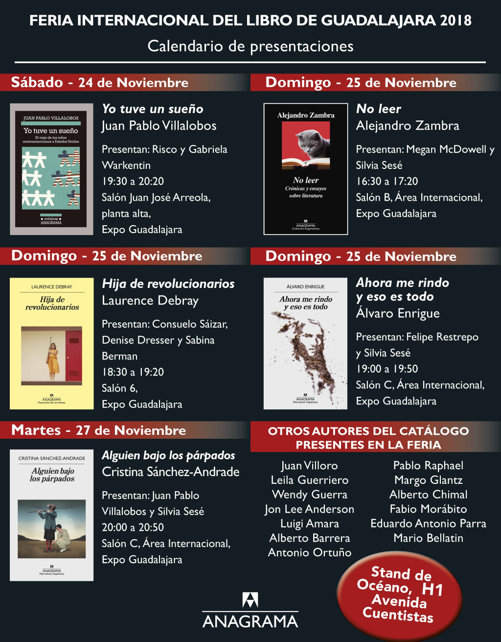 Anagrama en la Feria Internacional del Libro de Guadalajara