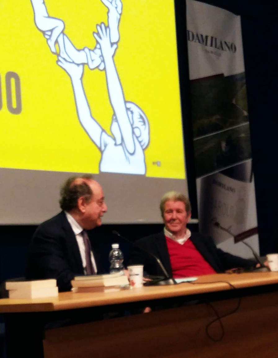 Roberto Calasso y Jorge Herralde en el Salone Internazionale del Libro de Torino