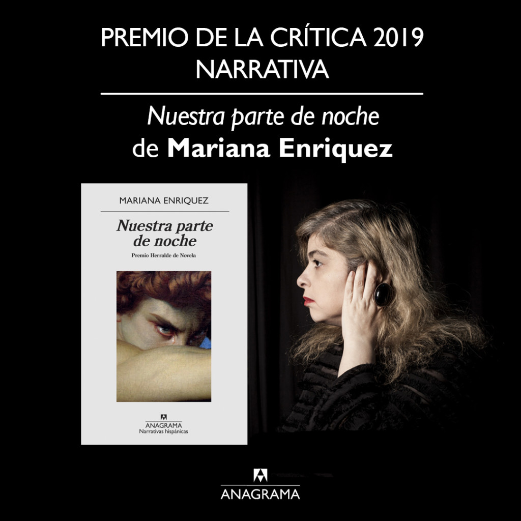 'Nuestra parte de noche' recibe el Premio de la Crítica 2019 en la categoría de Narrativa